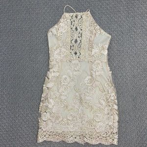 Gold bodycon dress